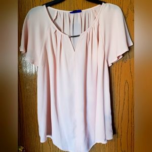 NWT APT 9 pink short sleeve blouse  Large